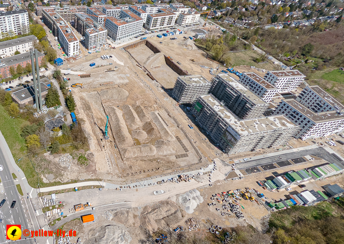 21.04.2023 - Luftbilder von der Baustelle Alexisquartier und Pandion Verde in Neuperlach